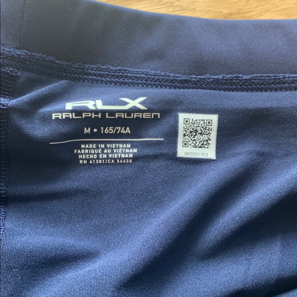 RLX Ralph Lauren Navy Blue Ayelet Panel 17”A-Line Skort Skirt. - Picture 6 of 9